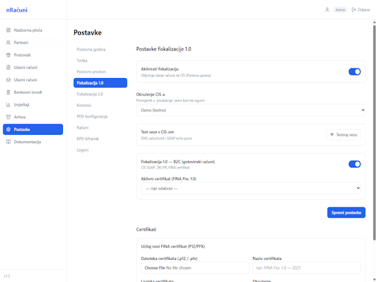 Sučelje fiskalizacije